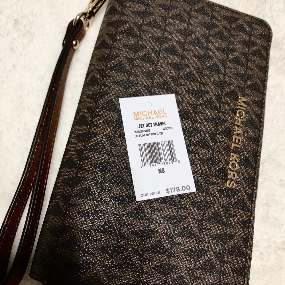 Michael Kors Jet Set Logo Wallet Phone Case Wrist